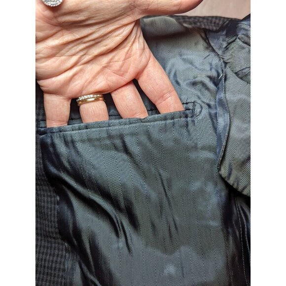 Turnbury 46R 2 Button Wool Houndstooth Blazer Jacket - Picture 13 of 16